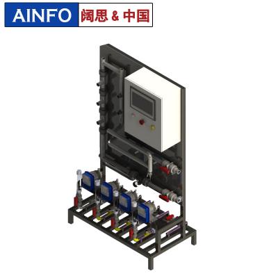 通過在線監(jiān)測藥劑濃度控制加藥量，在線ORP檢測儀控制殺菌劑的投加，在線PH檢測儀控制濃硫酸的投加，電導(dǎo)率控制排污
