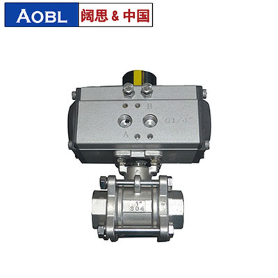 氣動絲扣球閥，不銹鋼絲扣球閥，AOBL三片式絲扣球閥-上海闊思電子有限公司官網(wǎng)