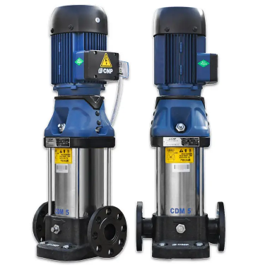 CDM/CDMF系列為參照歐洲標準最新自主研發(fā)的新一代、高效率非自吸立式多級離心泵。產(chǎn)品采用全新的工業(yè)設(shè)計，能效指標達到MEI20.7，具有節(jié)能、低噪環(huán)保及結(jié)構(gòu)緊湊、外形美觀、重量輕使用維護方便可靠性高等特點